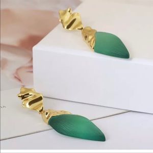 $159 NEW Alexis Bittar • Crumpled Cap Lucite Drop Earring